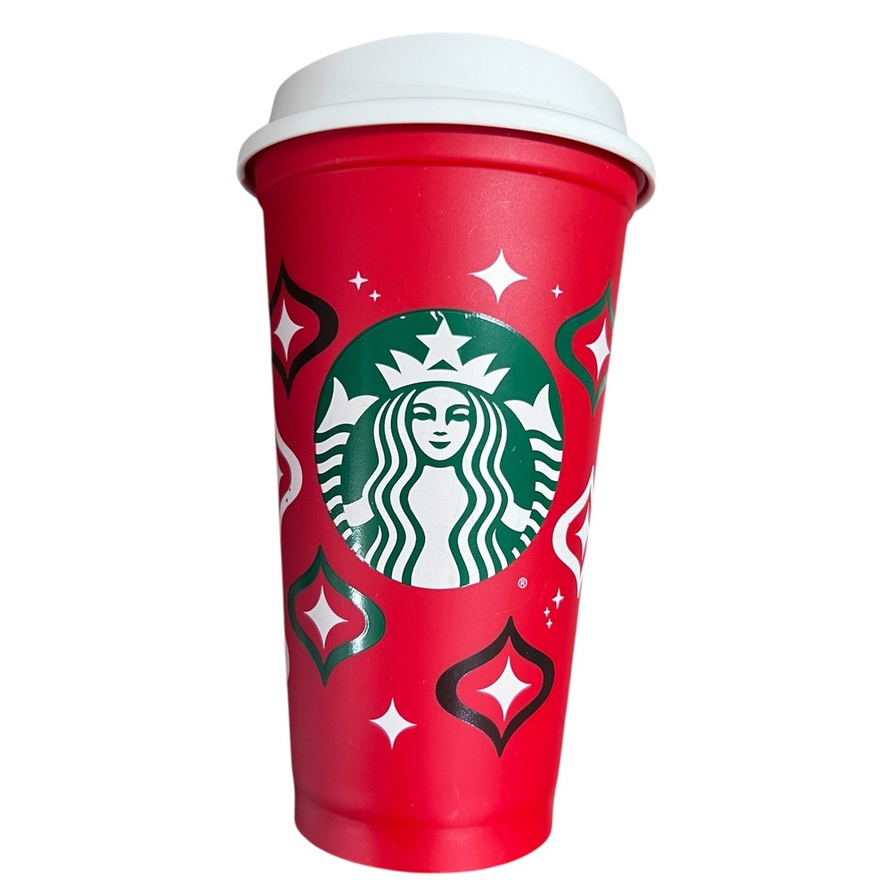 Starbucks Red Holiday Christmas Ornament Recycled‎ Travel Coffee Cup Tumbler